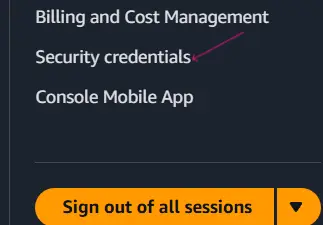 security credentials security credentials